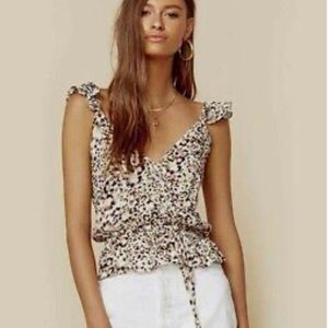 Blue Life Planet Blue Kaitlyn Top in Leopard Print